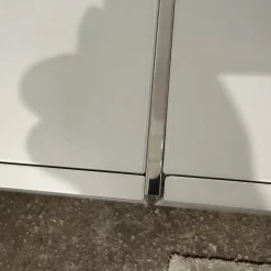 Lowboard Matrix Leder Weiß 13 Inklusive TV Einsatz Mit Kadelabdeckung