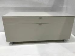 Lowboard Side Lack Matt P21 Mud Grau Beige Frontprofile Alu Chom Matt