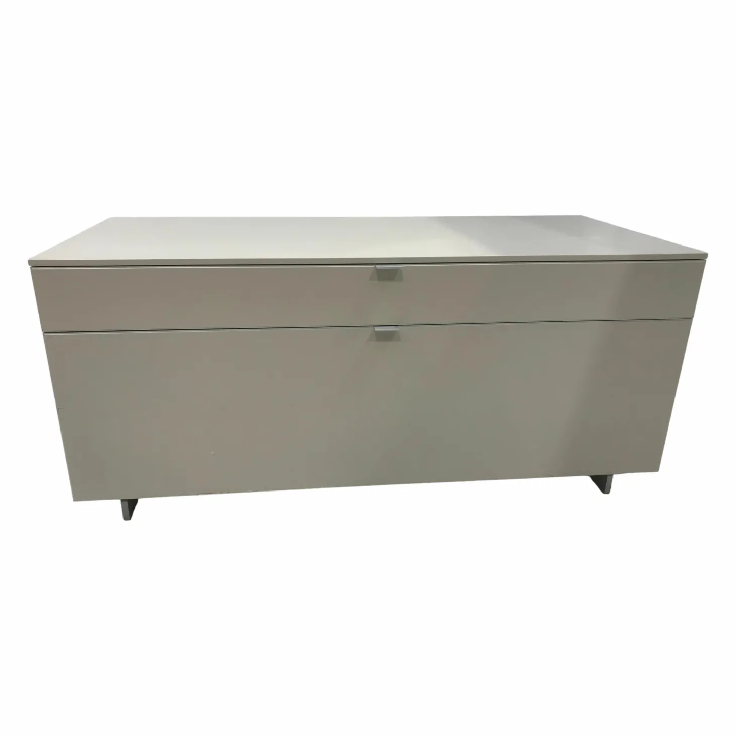 Lowboard Side Lack Matt P21 Mud Grau Beige Frontprofile Alu Chom Matt