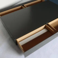 Lowboard Vision Lack 313 Basalt Innen Eiche Hell Mit 4 Schubkästen Beidseitig Zu Öffnen