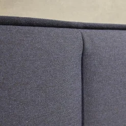 Motor-Boxspringbett Espo Stoff Blau Fuß Matt Schwarz Matratzen H3/H4, Tagesdecke, Zierkissen,