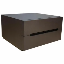 Nachtkommode 3030 Eiche Grau Füße Schwarz Mit 2 Schubladen