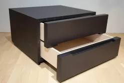 Nachtkommode 3030 Eiche Grau Füße Schwarz Mit 2 Schubladen