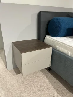 Nachtkommode Living 2023 Lack Visone Matt Grau Innen Perla 46 Abdeckplatte 72 Noce