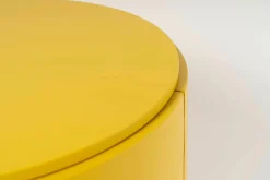 Nachtkommode Top Platte Lack LCT 462 Senape Gelb Innen Eiche Wärmebehandelt