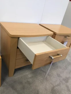 Nachttisch Rubin Eiche Natur Funiert Mit 3 Schubkästen