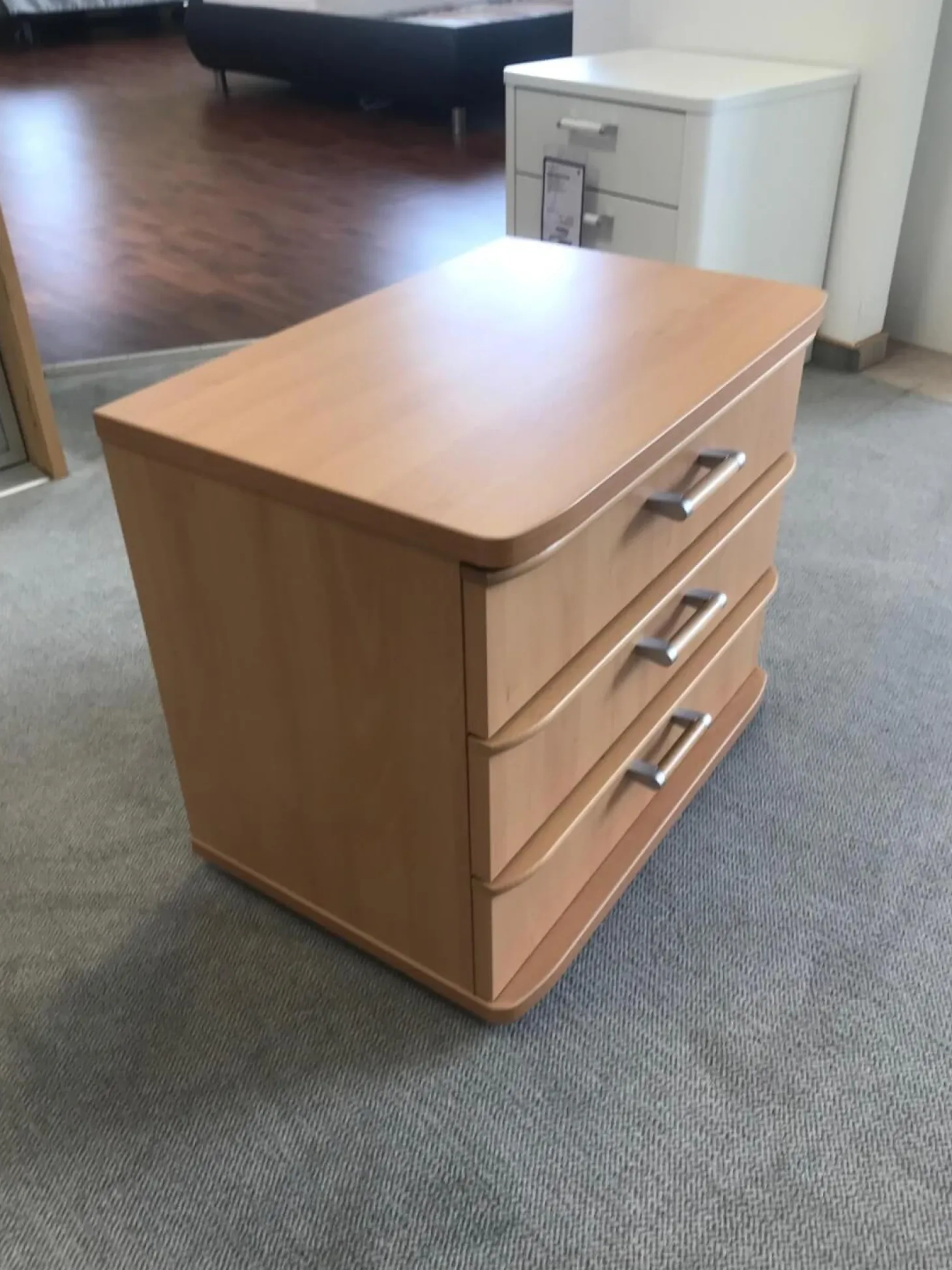 Nachttisch Saphir Buche Mit 3 Schubkästen