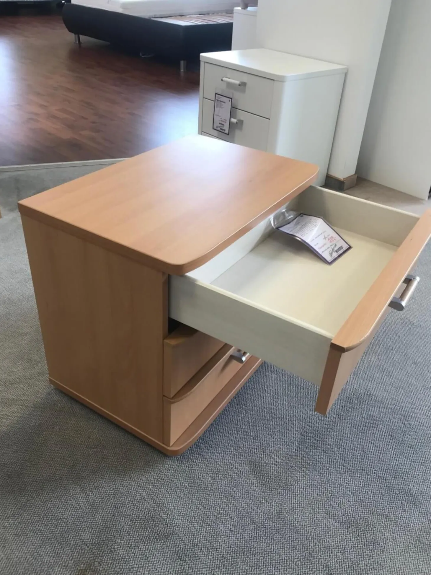 Nachttisch Saphir Buche Mit 3 Schubkästen