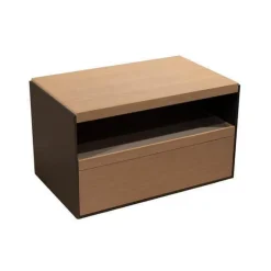 Nachttisch Surface Eiche Hell Gebürstet Gestell Nickel Bronzefarben Lackiert