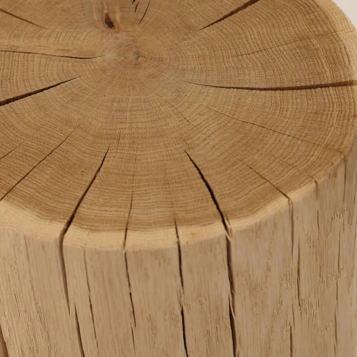 Naturholzzylinder Eiche Silber Dreiteilig