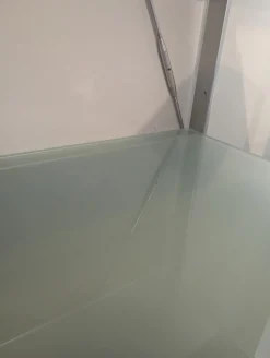 Offenes Regal Satiniertes Glas Metall