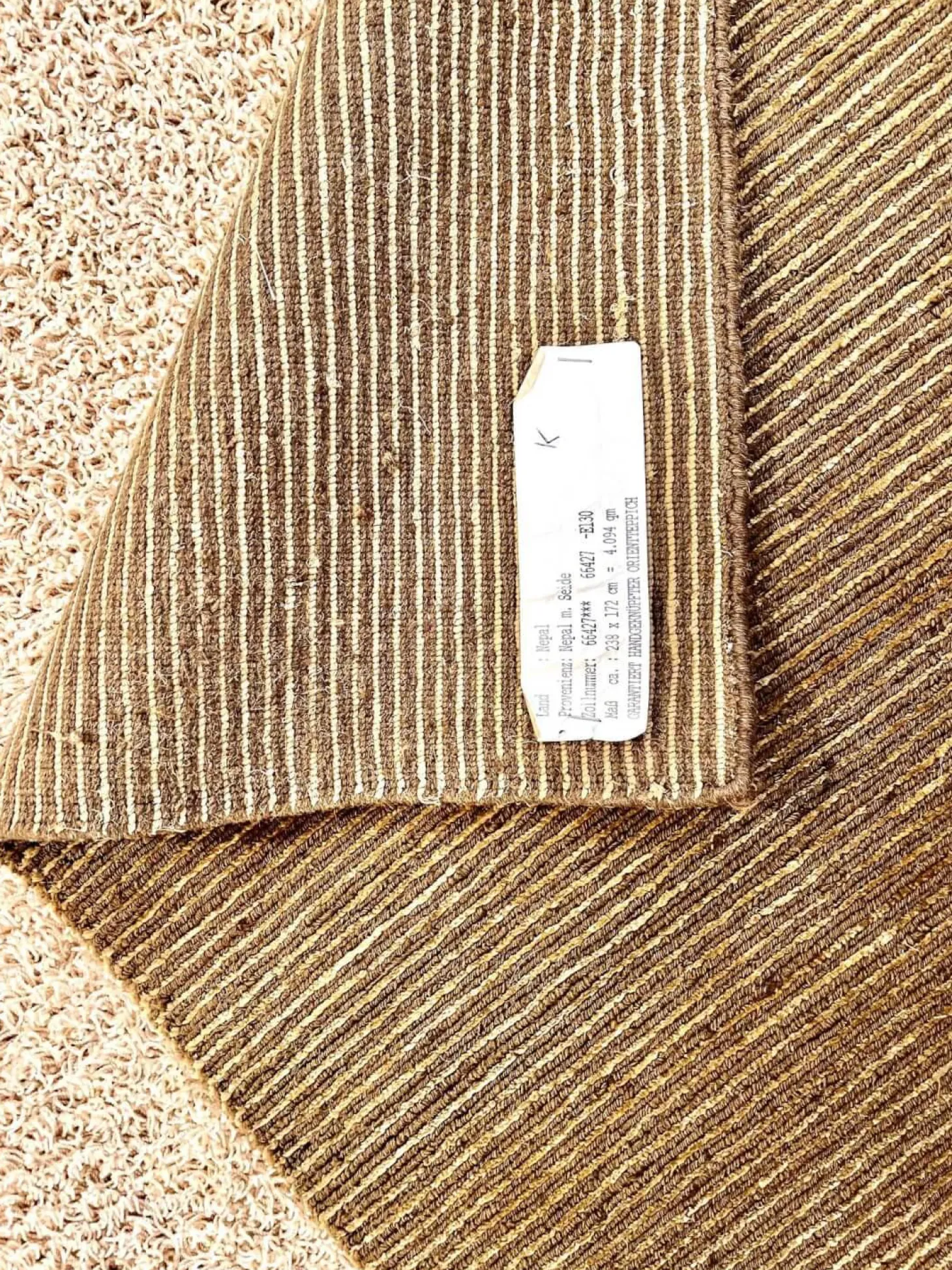 Orientteppich 238x172 Wolle Und Seide Gold Handgeknüpft