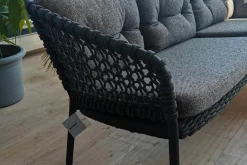 Outdoor Loungegruppe Ocean Cane Line Soft Rope Dark Grey Dunkelgrau Inklusive Kissensatz