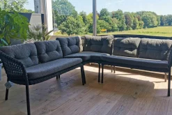 Outdoor Loungegruppe Ocean Cane Line Soft Rope Dark Grey Dunkelgrau Inklusive Kissensatz