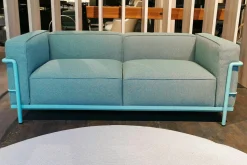 Outdoor Sofa LC3 Stoff Kimo Outdoor Smeraldo Grün Gestell Stahl Grün