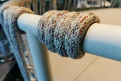 Outdoor Sofa Trampoline 561 Stoff Egadi Argento Seil Teipan mit 9 Kissen