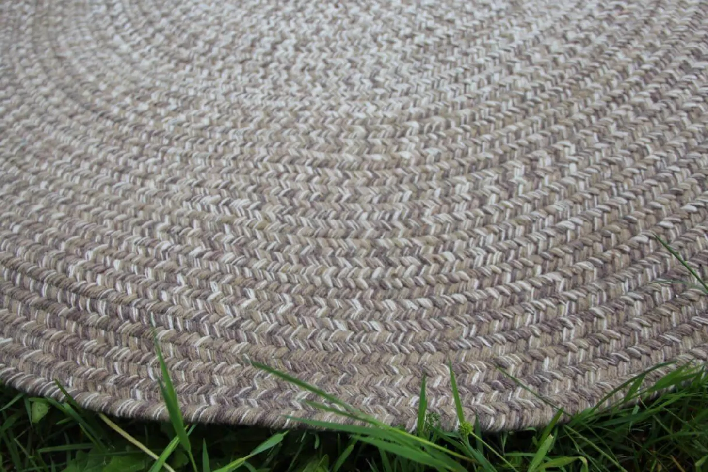 Outdoor Teppich Rug Geflochtenes Sunbrella Acryl Ombre Hazel Grau
