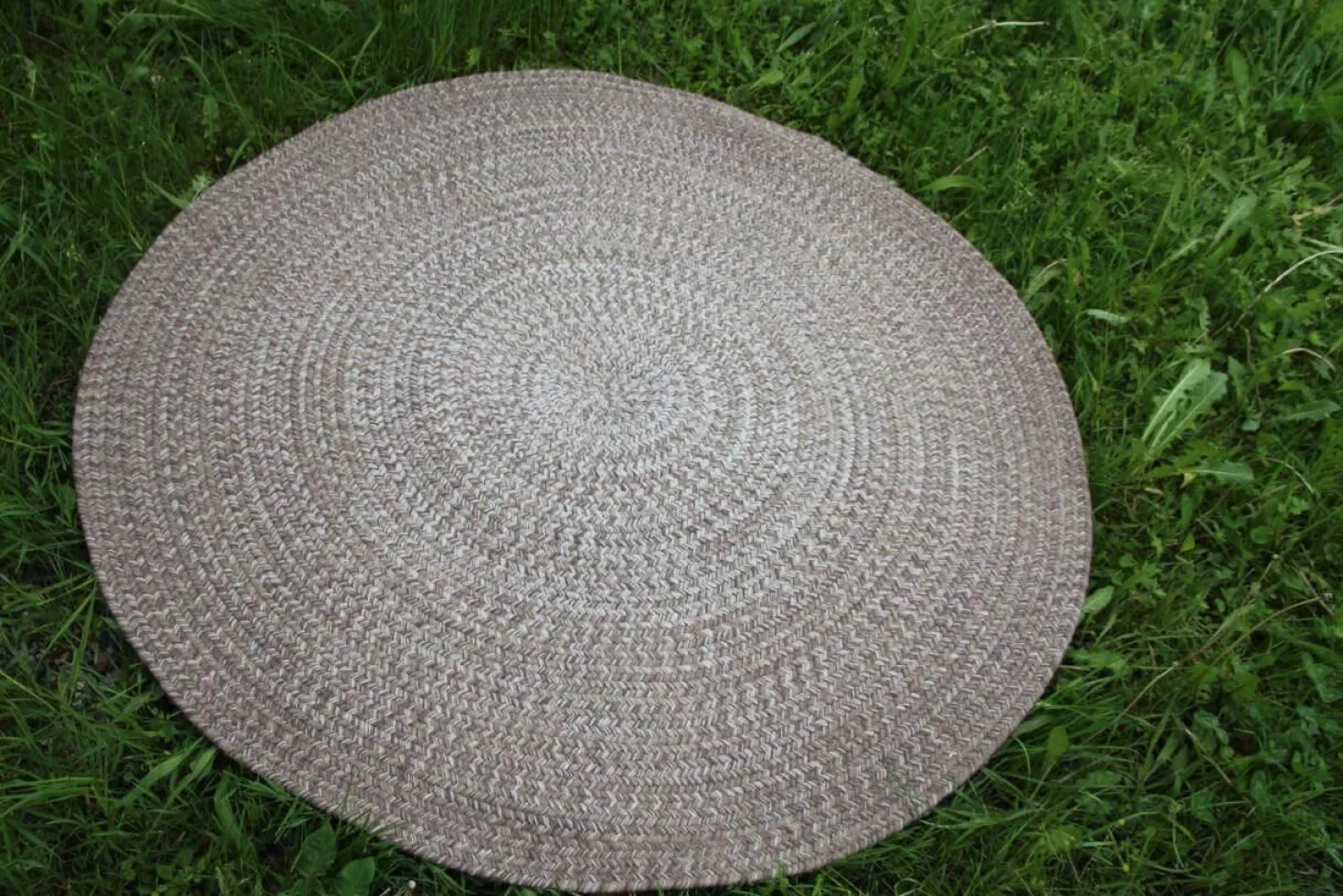 Outdoor Teppich Rug Geflochtenes Sunbrella Acryl Ombre Hazel Grau