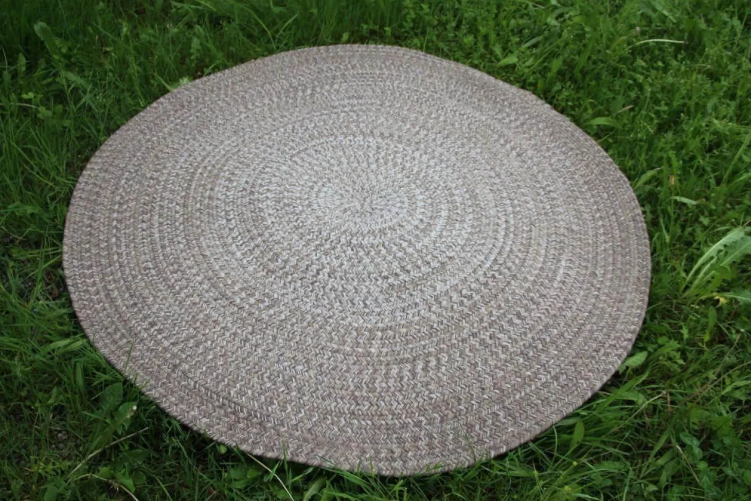 Outdoor Teppich Rug Geflochtenes Sunbrella Acryl Ombre Hazel Grau