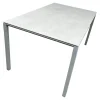 Outdoor Tisch Pure Platte Keramik Concrete Grey Grau Gestell Aluminium Light Grey Grau