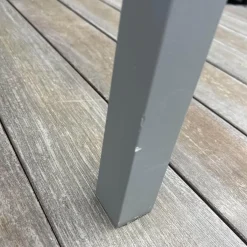 Outdoor Tisch Pure Platte Keramik Concrete Grey Grau Gestell Aluminium Light Grey Grau