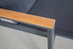 Outdoor-Liege Spa Bespannung Softex-Gewebe Anthrazit Gestell Aluminium Anthrazit Mit Rollen