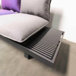 Outdoorsofa Feinstruktur Eleganz Graphit Mit 3 Kissensets Und 1 Armkissen