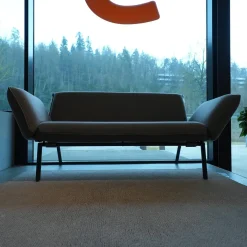 Outdoorsofa Luna Lounge Dining Bezug Stoff C Lopi R014 Coconut Grau Gestell Edelstahl