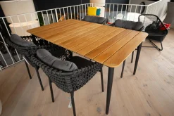 Outdoor-Tisch Core Teak Gestell In Lava Grey