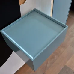 Paneelgarderobe Mask S Paneel Lack 46 Schwarz Und Schubkastenelement 53 Salbei Blau