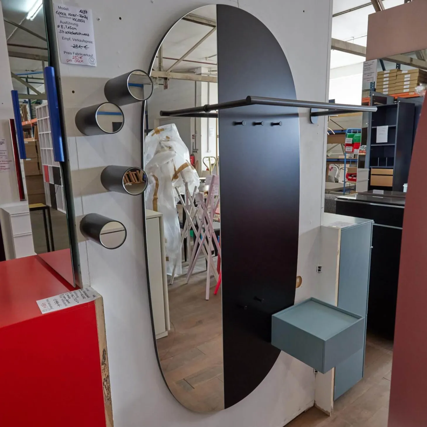 Paneelgarderobe Mask S Paneel Lack 46 Schwarz Und Schubkastenelement 53 Salbei Blau