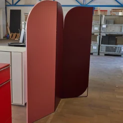 Paravent Lola Mit 3 Paneelen Lack Weinrot 40 Dunkelrot Und Flamingo Pink 38 Rosa