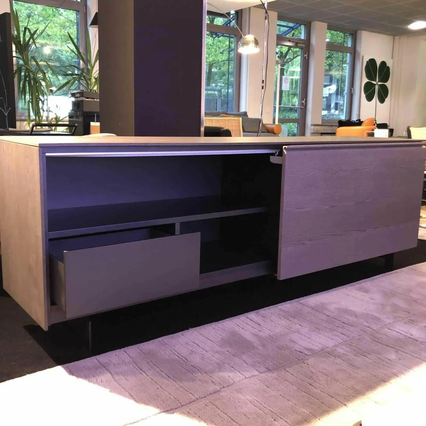 Password Evolution Sideboard Eiche Graphit Matt Gestell Zinnfarben