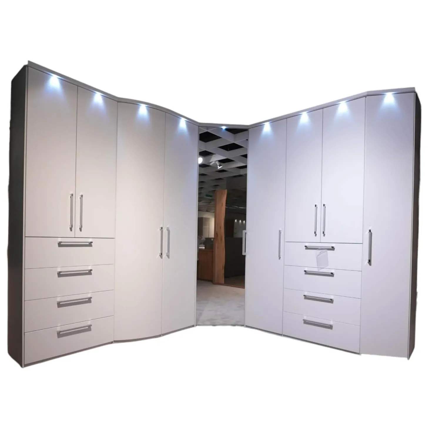 Planungsschrank Horizont Polarweiß Mit Beleuchtung