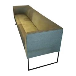 Polsterbank Mell 11243 Stoff 8303 Schilfgrün Metallgestell Schwarz Pulverbeschichtet Inklusive Kunststoffgleiter