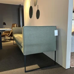 Polsterbank Mell 11243 Stoff 8303 Schilfgrün Metallgestell Schwarz Pulverbeschichtet Inklusive Kunststoffgleiter