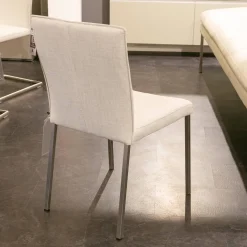 Polsterbank Mit Sessel Und 3 Stühlen Leder Toledo Perle Weiß Creme