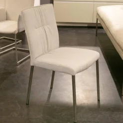 Polsterbank Mit Sessel Und 3 Stühlen Leder Toledo Perle Weiß Creme