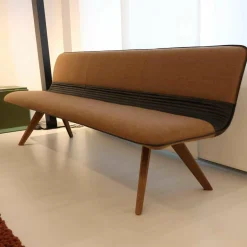 Polsterbank Solid B1222 Stoff LDS37 Linea Nussbaum Geölt