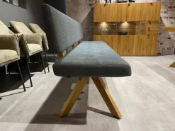 Polsterbank Yps BYS 21 PO R Stoff Canvas 734 Grau Gestell Eiche Naturöl 2407