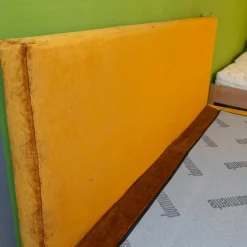 Polsterbett Clia 2 Basisbezug Stoff Max Cotton Natur 061 Dekobezug Glenville Honey F1872 36 Gelb Orange Füße Buche Geölt Ohne Matratze Ohne Lattenrost