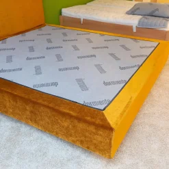 Polsterbett Clia 2 Basisbezug Stoff Max Cotton Natur 061 Dekobezug Glenville Honey F1872 36 Gelb Orange Füße Buche Geölt Ohne Matratze Ohne Lattenrost