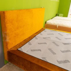 Polsterbett Clia 2 Basisbezug Stoff Max Cotton Natur 061 Dekobezug Glenville Honey F1872 36 Gelb Orange Füße Buche Geölt Ohne Matratze Ohne Lattenrost