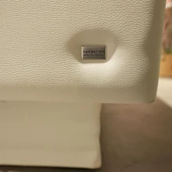 Polsterbett Composium 800 Stoff 06150 Weiß Creme Inklusive Matratze Und Vollautomatic