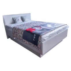 Polsterbett Composium Bezug Lederoptik Sand Grau Mit Matratze Und Kissen