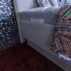 Polsterbett Composium Bezug Lederoptik Sand Grau Mit Matratze Und Kissen