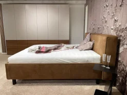 Polsterbett Elisa In Boxspringoptik Wasserbüffelleder Coffee Braun ohne Lattenrost ohne Matratze