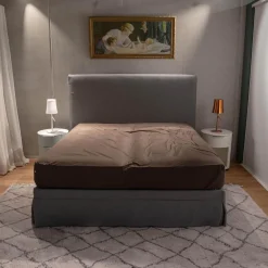 Polsterbett Grand Cru Cannes Inklusive 2 Divina Matratzen Stoff Knit-Art 1 Yanis-1840-Grau Gestell Aus Kiefermassivleimholz