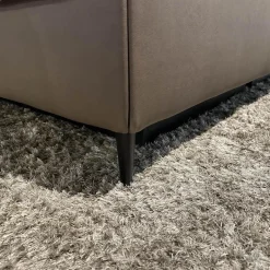 Polsterbett Heaven Leder Galero Nougat Braun Metallfuß Schwarz Inklusive Matratzen