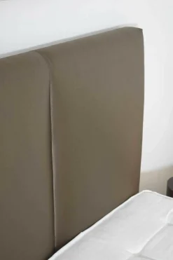 Polsterbett Kate Luxury 796 Gr D Grau Blockfuß Chrom mit 2 Matratzen